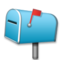 Closed Mailbox With Raised Flag emoji on LG